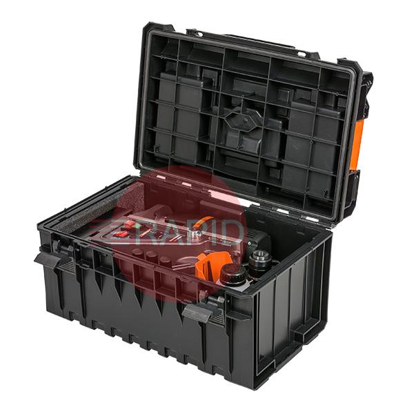 850060-T-110  HMT VersaDrive V60T Pipe Magnet Drill Pro Kit w/ STAKIT Base 350 Tool Case - 110v